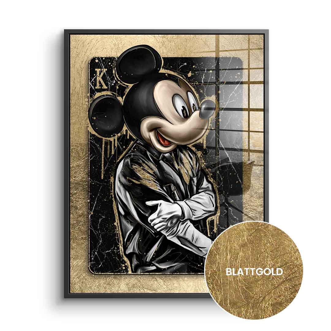 DOTCOMCANVAS 24K Feingold Bild GANGSTER KING - 24K Feingold