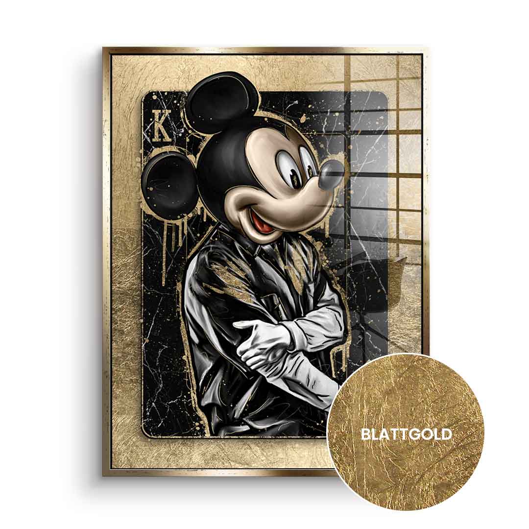 DOTCOMCANVAS 24K Feingold Bild GANGSTER KING - 24K Feingold