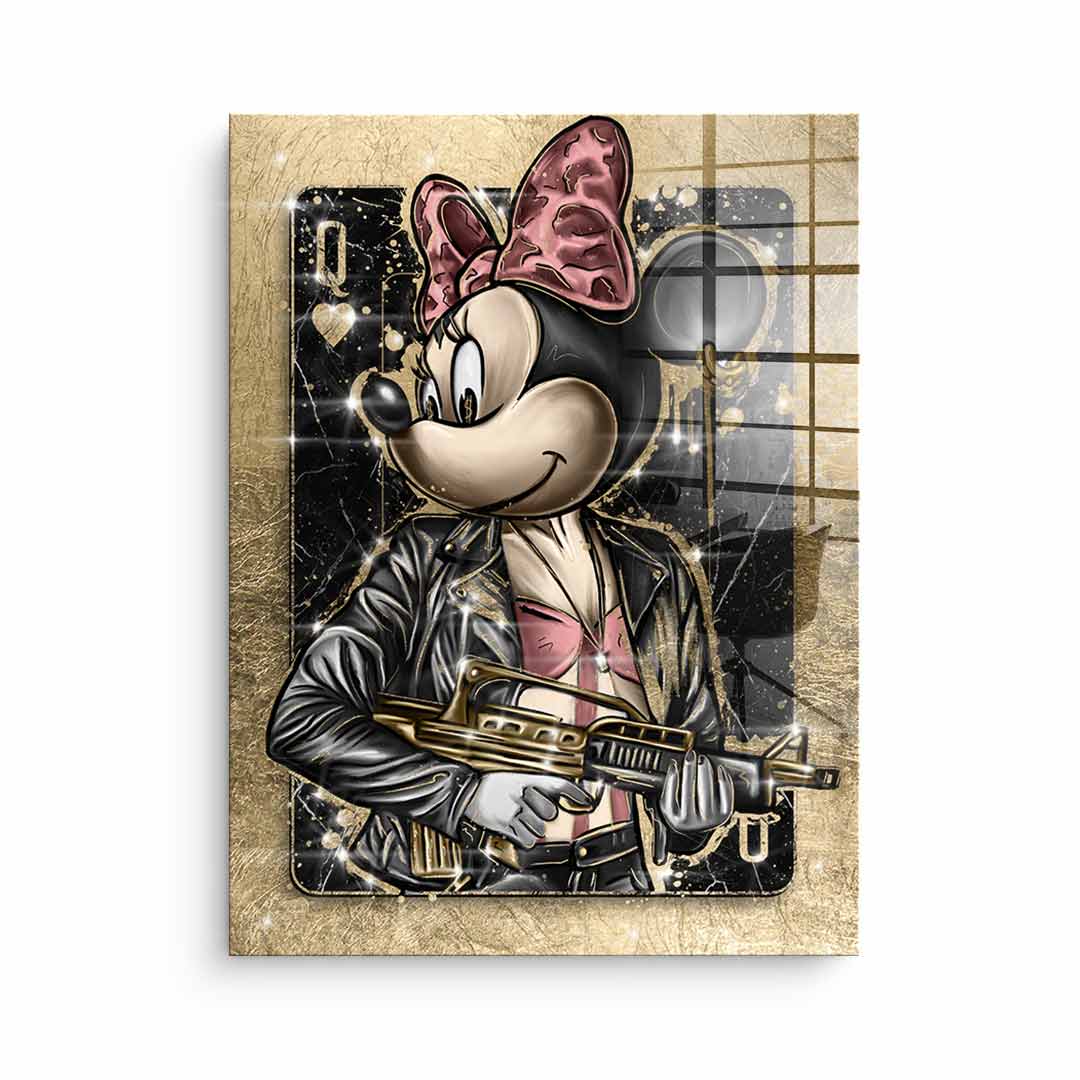 DOTCOMCANVAS 24K Feingold Bild GANGSTER QUEEN - 24K Feingold