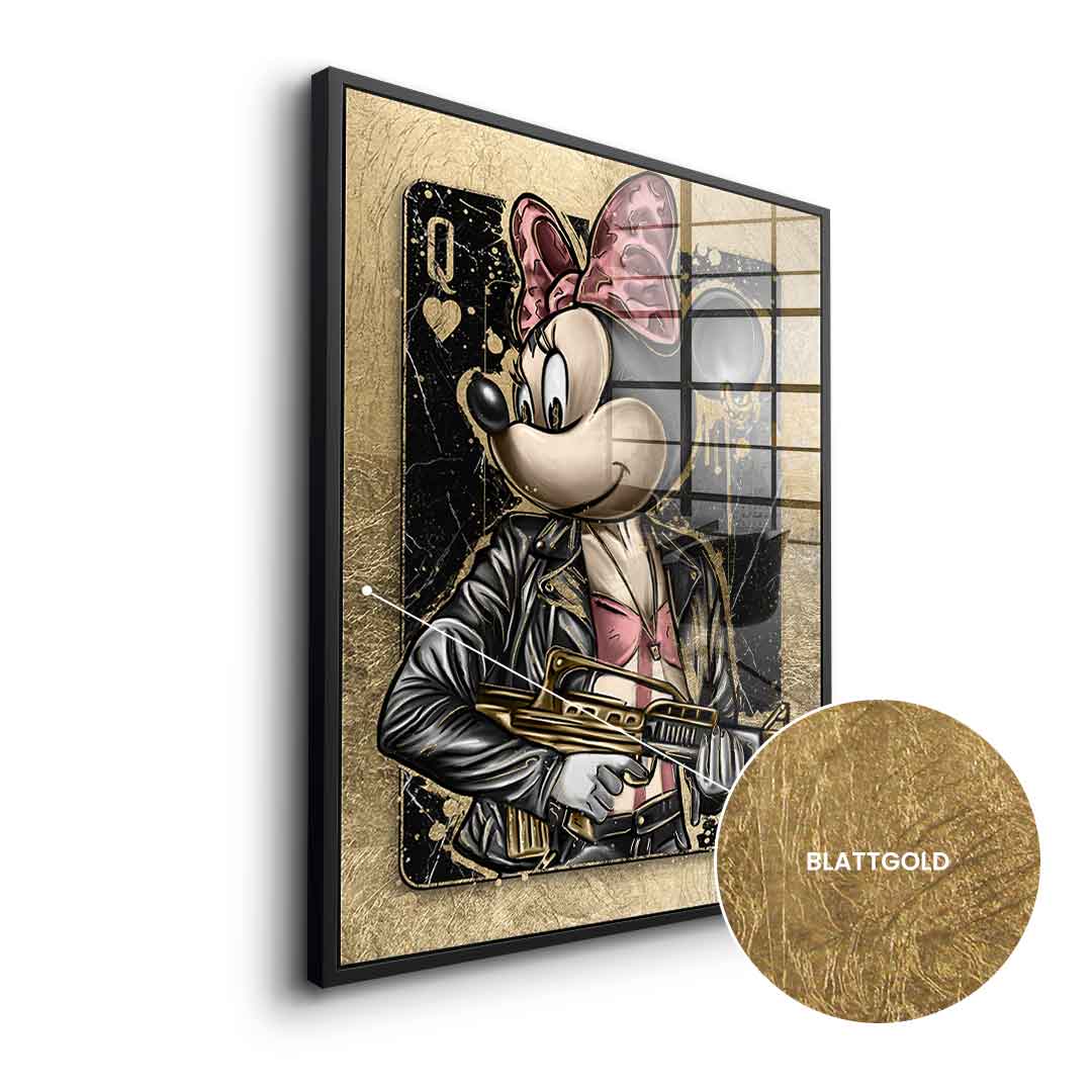 DOTCOMCANVAS 24K Feingold Bild GANGSTER QUEEN - 24K Feingold