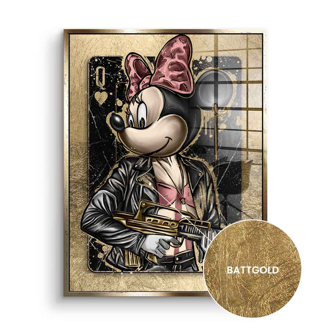 DOTCOMCANVAS 24K Feingold Bild GANGSTER QUEEN - 24K Feingold
