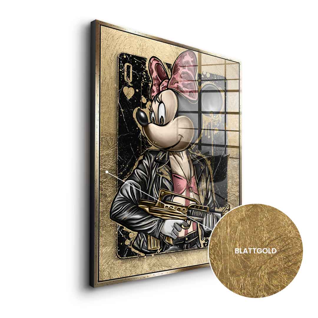 DOTCOMCANVAS 24K Feingold Bild GANGSTER QUEEN - 24K Feingold