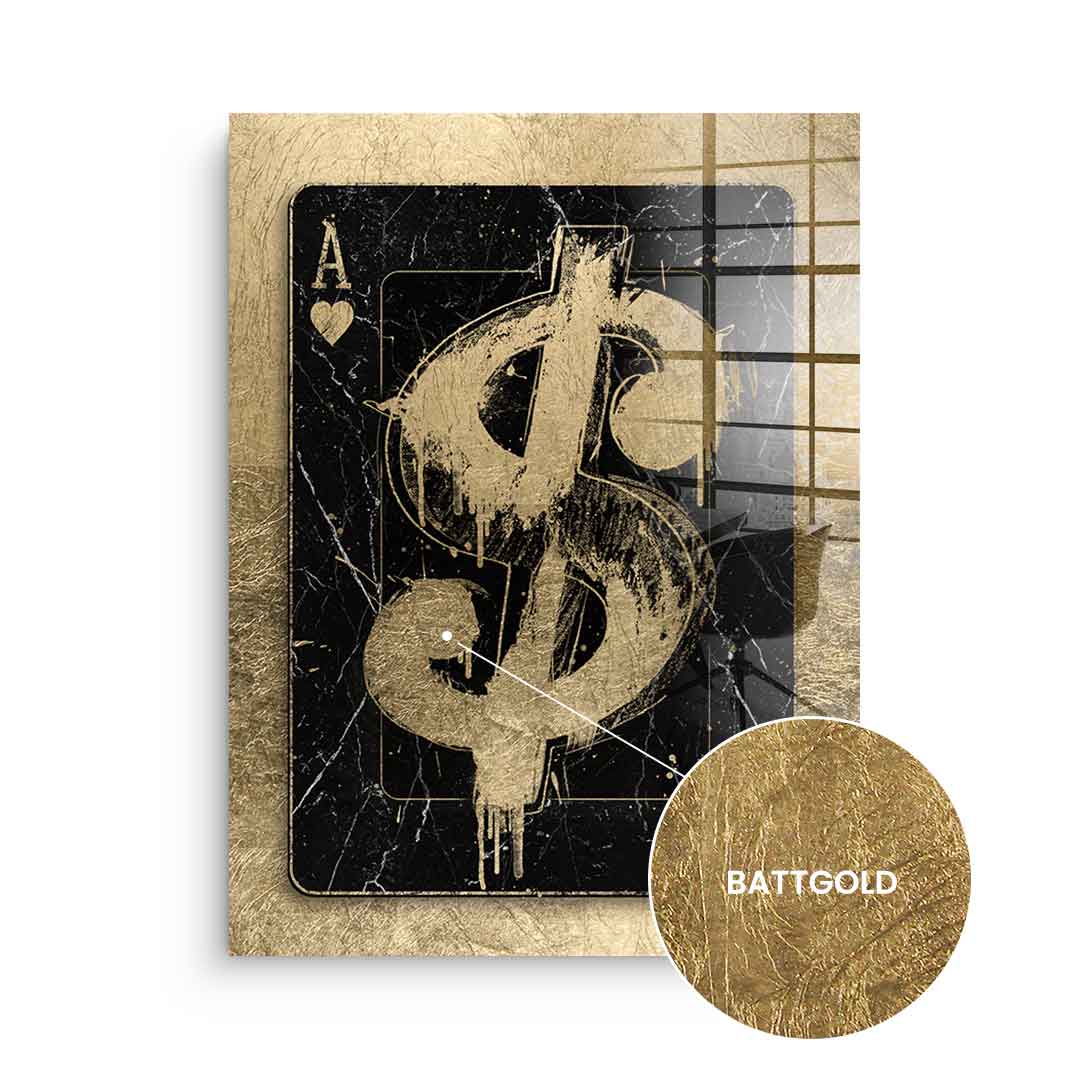 DOTCOMCANVAS 24K Feingold Bild GANGSTER SIGN - 24K Feingold