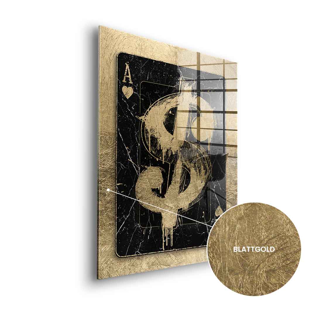 DOTCOMCANVAS 24K Feingold Bild GANGSTER SIGN - 24K Feingold