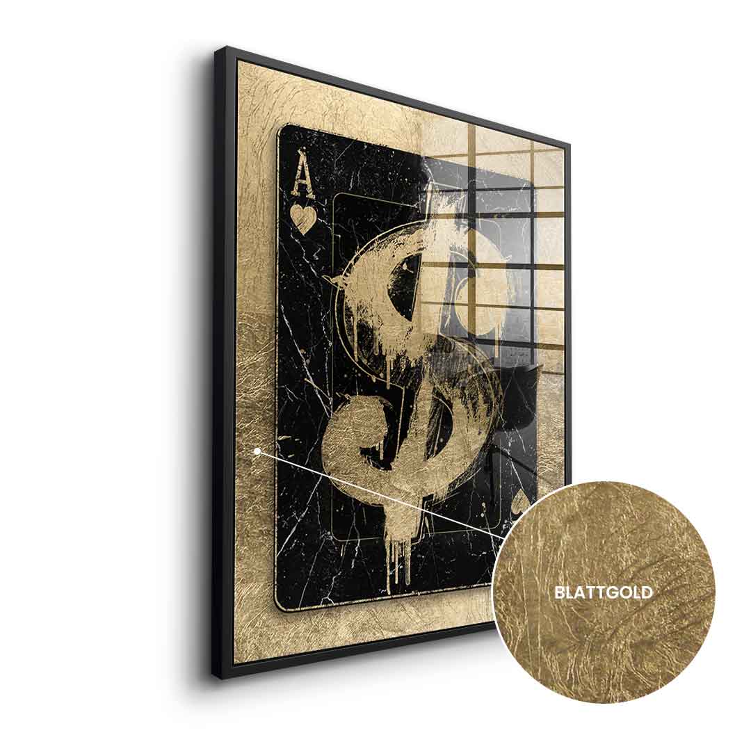 DOTCOMCANVAS 24K Feingold Bild GANGSTER SIGN - 24K Feingold