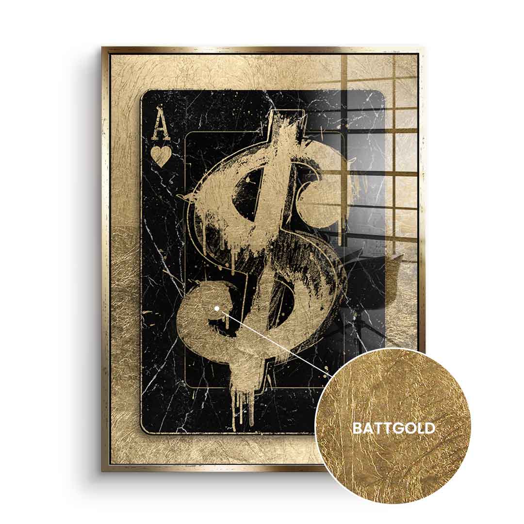 DOTCOMCANVAS 24K Feingold Bild GANGSTER SIGN - 24K Feingold