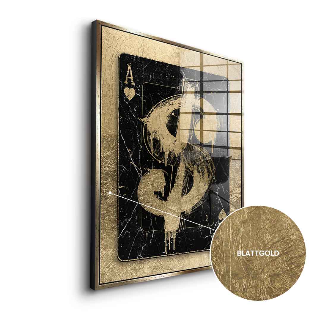 DOTCOMCANVAS 24K Feingold Bild GANGSTER SIGN - 24K Feingold