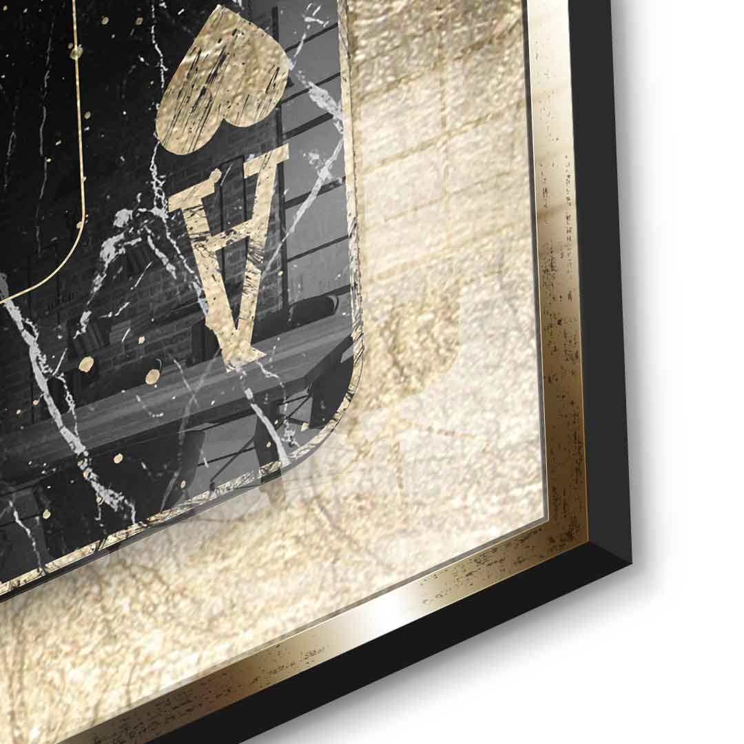 DOTCOMCANVAS 24K Feingold Bild GANGSTER SIGN - 24K Feingold