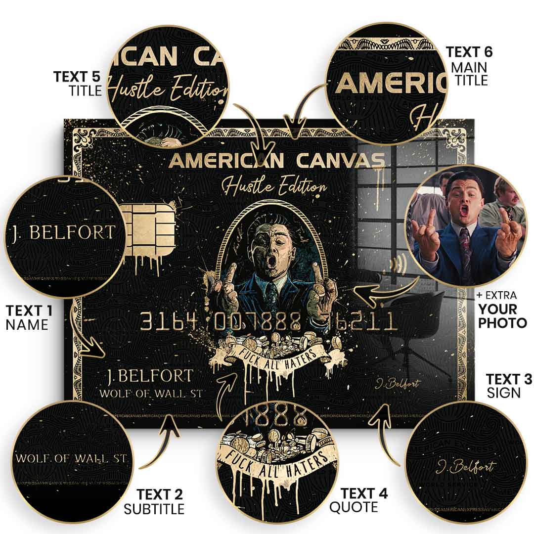 DOTCOMCANVAS 24K Feingold Bild Royal American Canvas - Personalisierbar - 24K Feingold