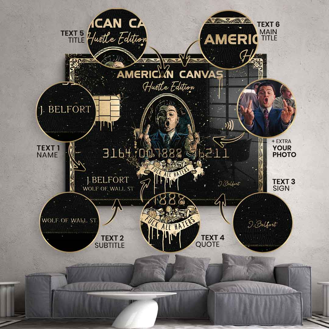 DOTCOMCANVAS 24K Feingold Bild Royal American Canvas - Personalisierbar - 24K Feingold