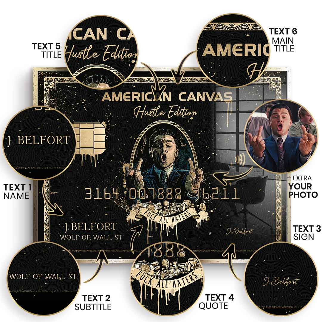 DOTCOMCANVAS 24K Feingold Bild Royal American Canvas - Personalisierbar - 24K Feingold