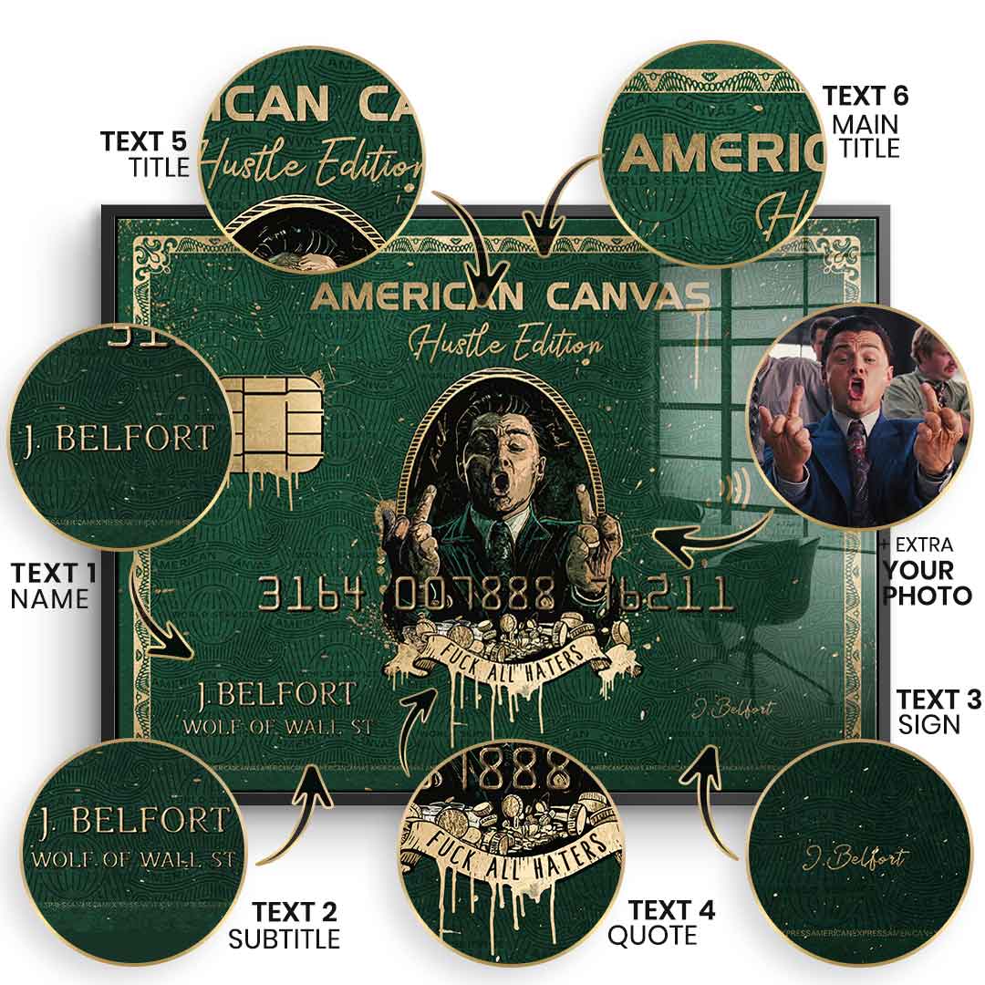 DOTCOMCANVAS 24K Feingold Bild Royal American Canvas - Personalisierbar - 24K Feingold