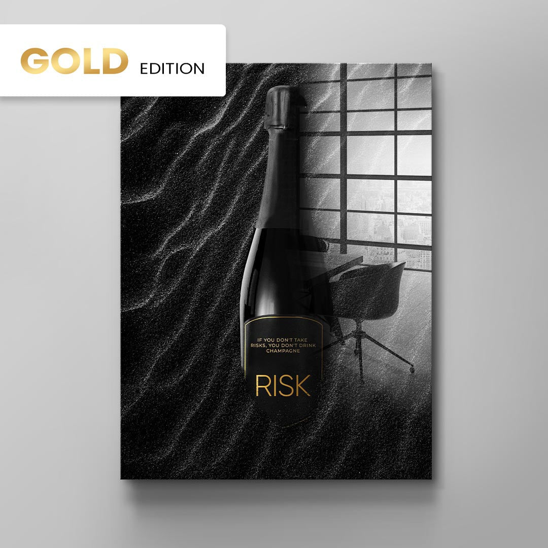 DOTCOMCANVAS 24K Feingold Bild PURE RISK - 24K Feingold
