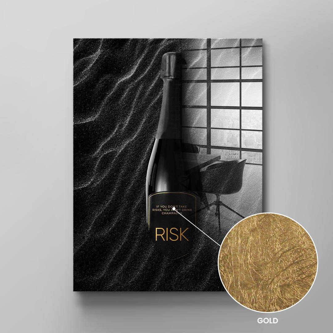 DOTCOMCANVAS 24K Feingold Bild PURE RISK - 24K Feingold