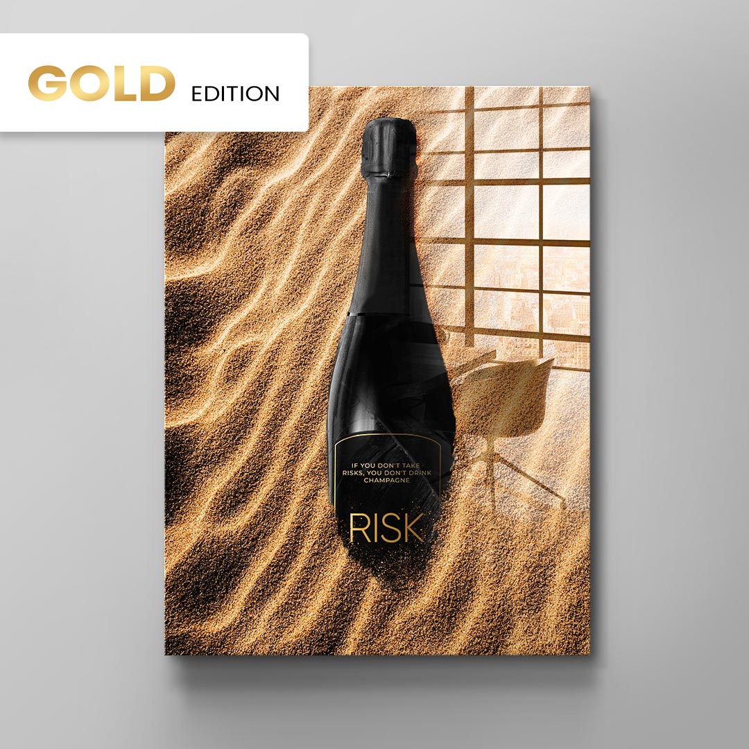 DOTCOMCANVAS 24K Feingold Bild PURE RISK - 24K Feingold