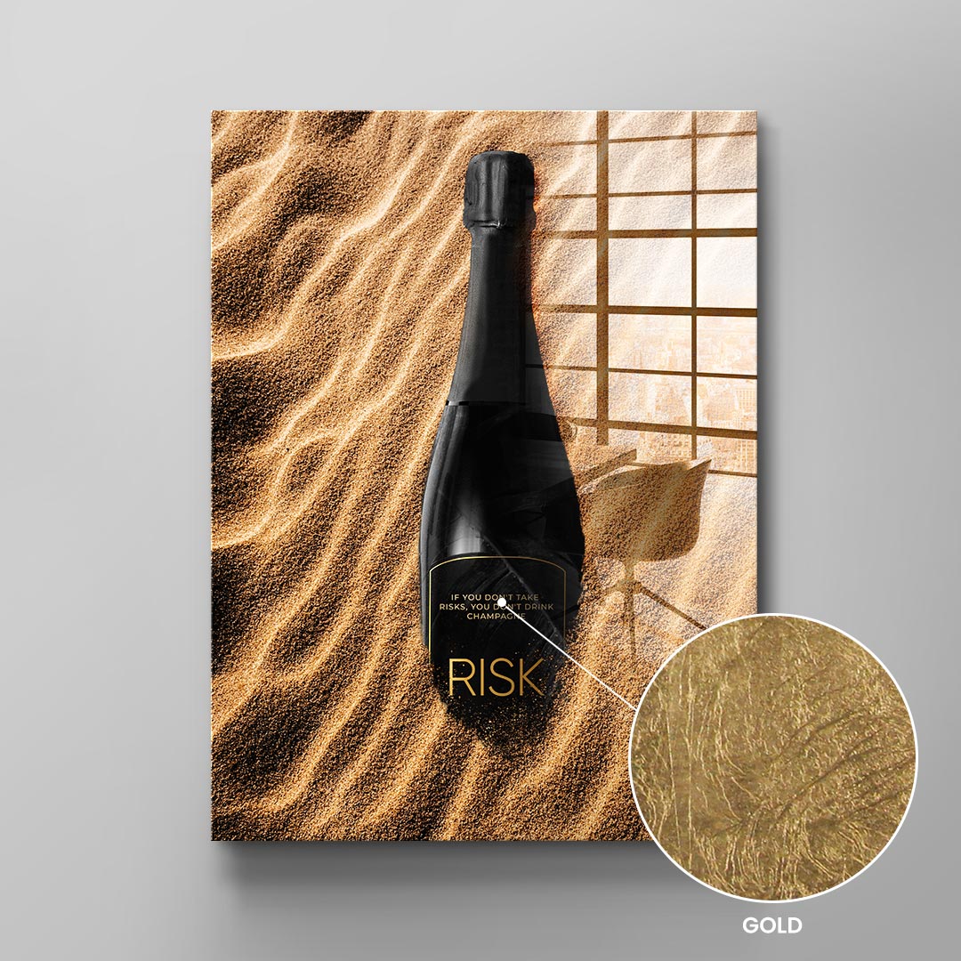 DOTCOMCANVAS 24K Feingold Bild PURE RISK - 24K Feingold