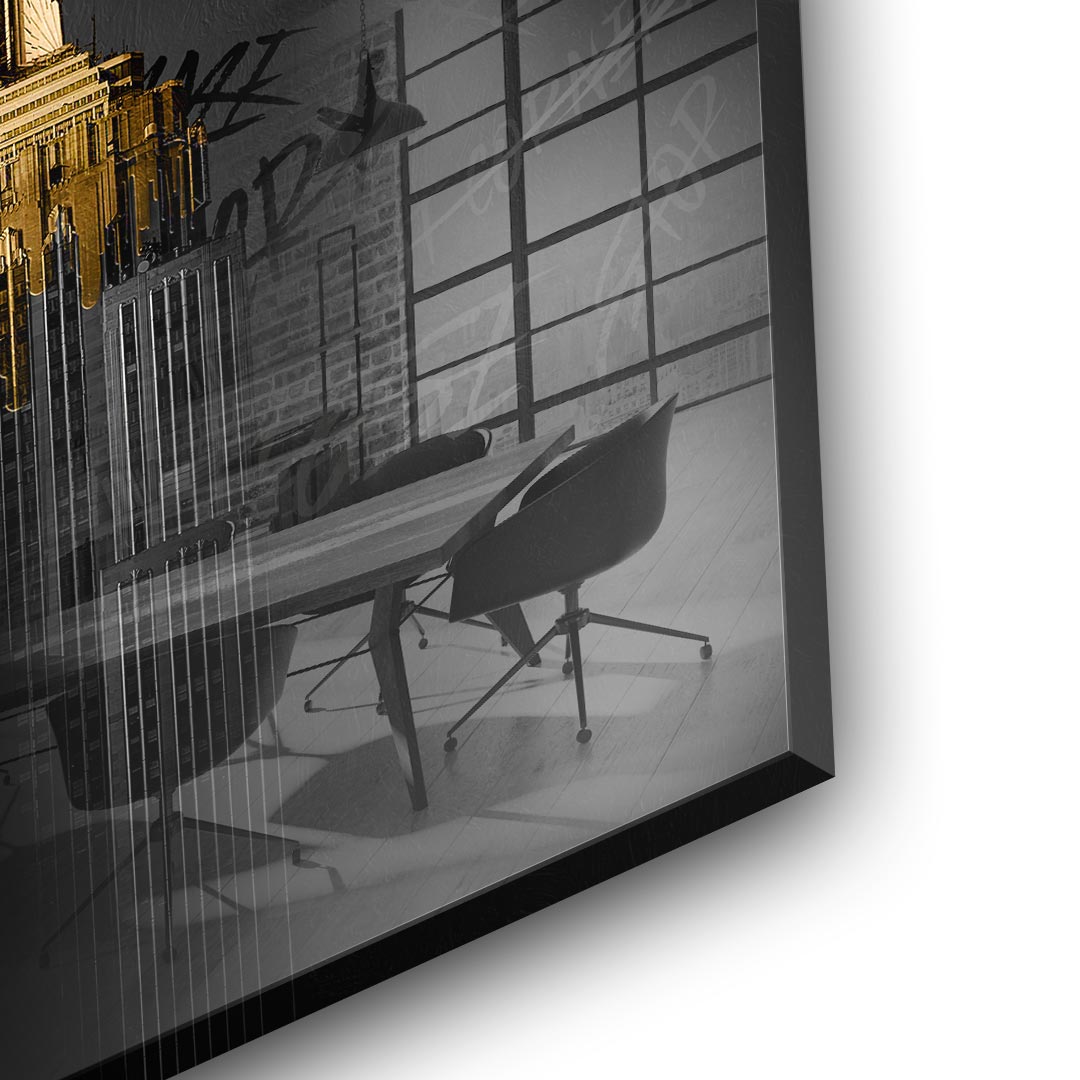 DOTCOMCANVAS 24K Feingold Bild Start Small Think Big - 24K Feingold