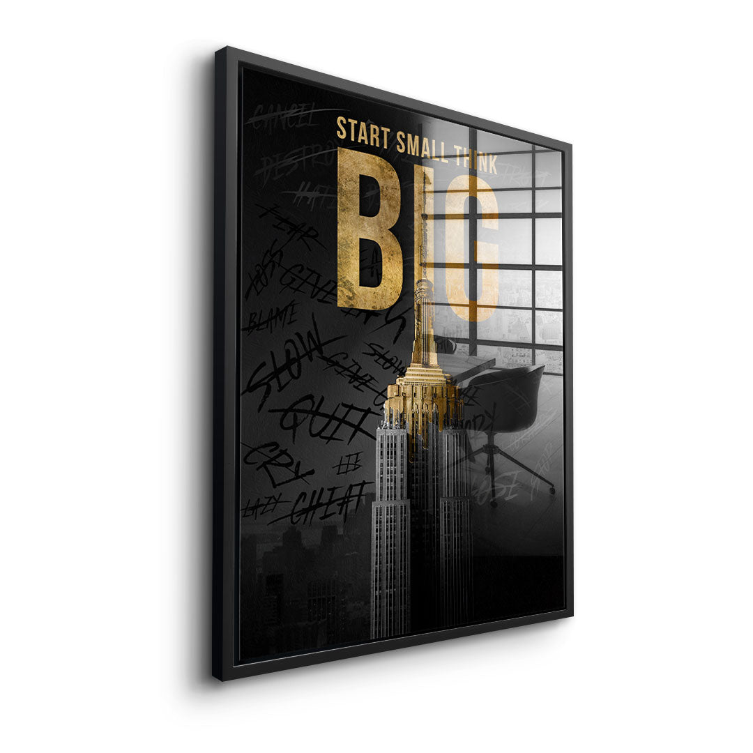 DOTCOMCANVAS 24K Feingold Bild Start Small Think Big - 24K Feingold