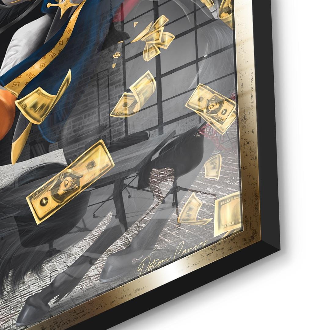 DOTCOMCANVAS 24K Feingold Bild $elfmade Duck - 24K Feingold