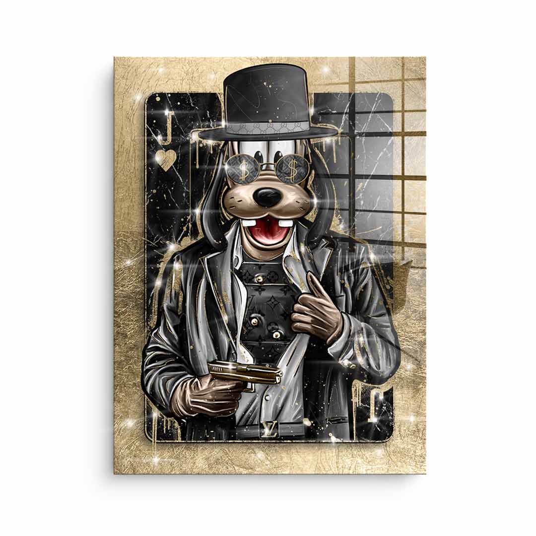 DOTCOMCANVAS 24K Feingold Bild GANGSTER JACK - 24K Feingold