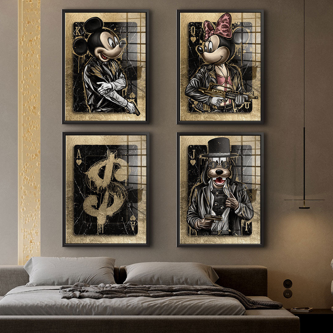 DOTCOMCANVAS 24K Feingold Bild GANGSTER JACK - 24K Feingold