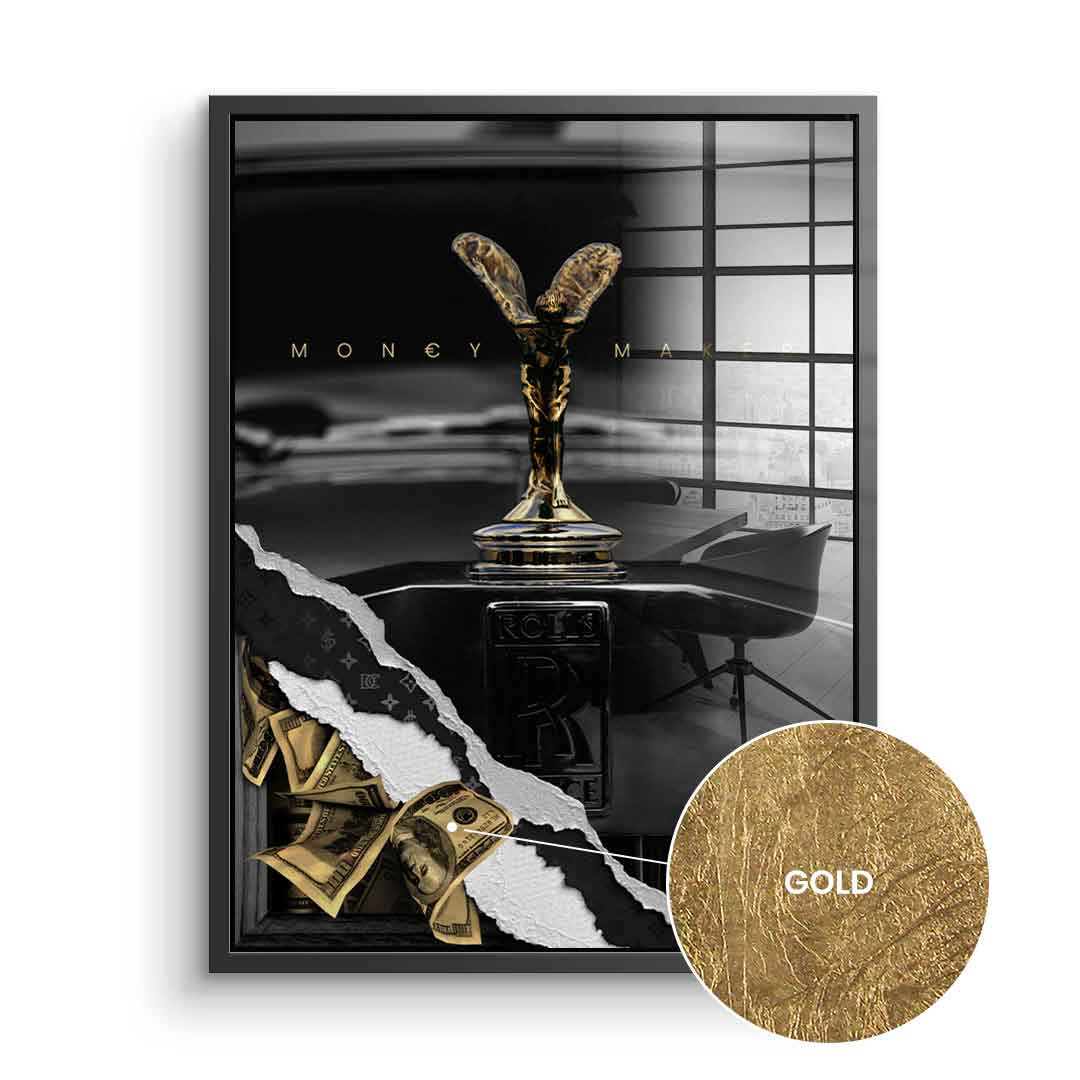 DOTCOMCANVAS 24K Feingold Bild Money Maker - 24K Feingold
