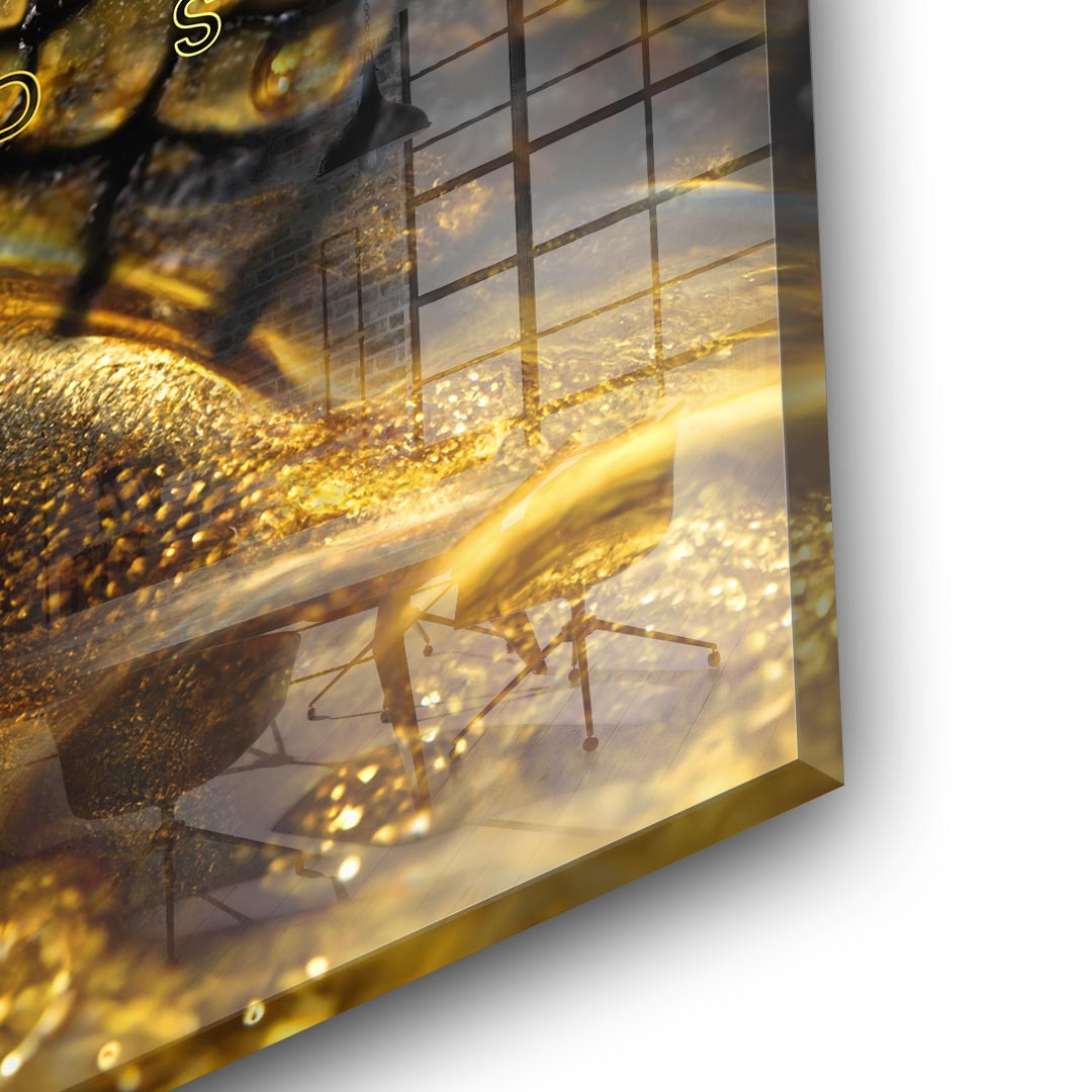DOTCOMCANVAS 24K Feingold Bild Gold Crocodile - 24K Feingold