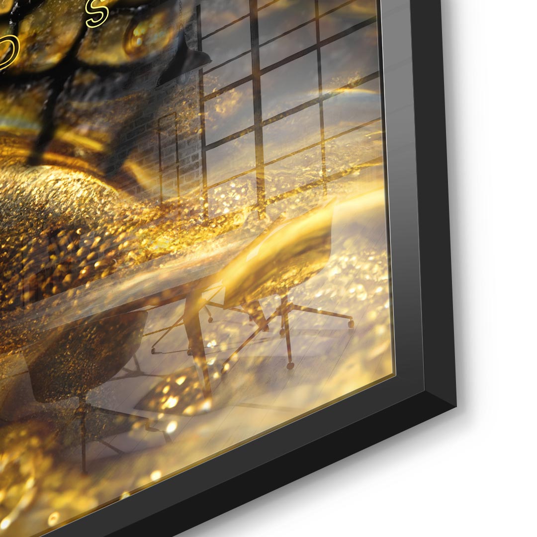 DOTCOMCANVAS 24K Feingold Bild Gold Crocodile - 24K Feingold