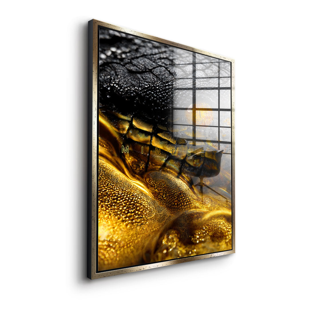 DOTCOMCANVAS 24K Feingold Bild Gold Crocodile - 24K Feingold
