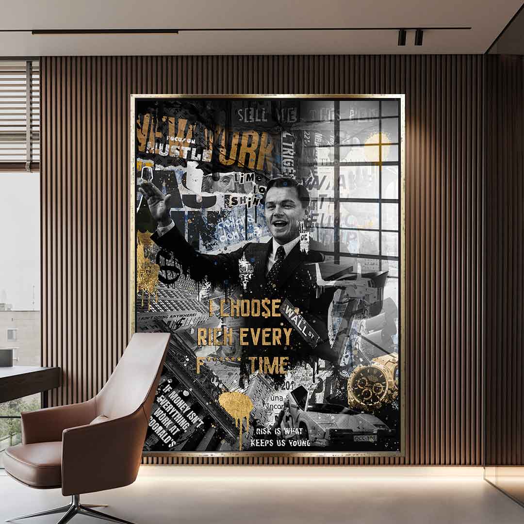 DOTCOMCANVAS 24K Feingold Bild I CHOO$E RICH - 24K Feingold