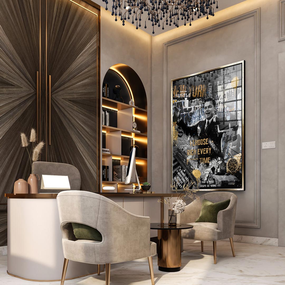 DOTCOMCANVAS 24K Feingold Bild I CHOO$E RICH - 24K Feingold