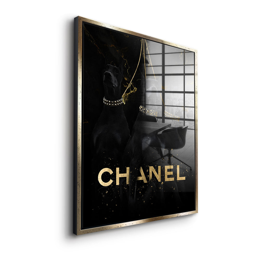 DOTCOMCANVAS 24K Feingold Bild Three Luxury Dogs - 24K Feingold