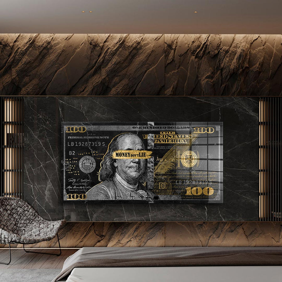DOTCOMCANVAS 24K Feingold Bild Money dont lie - 24K Feingold