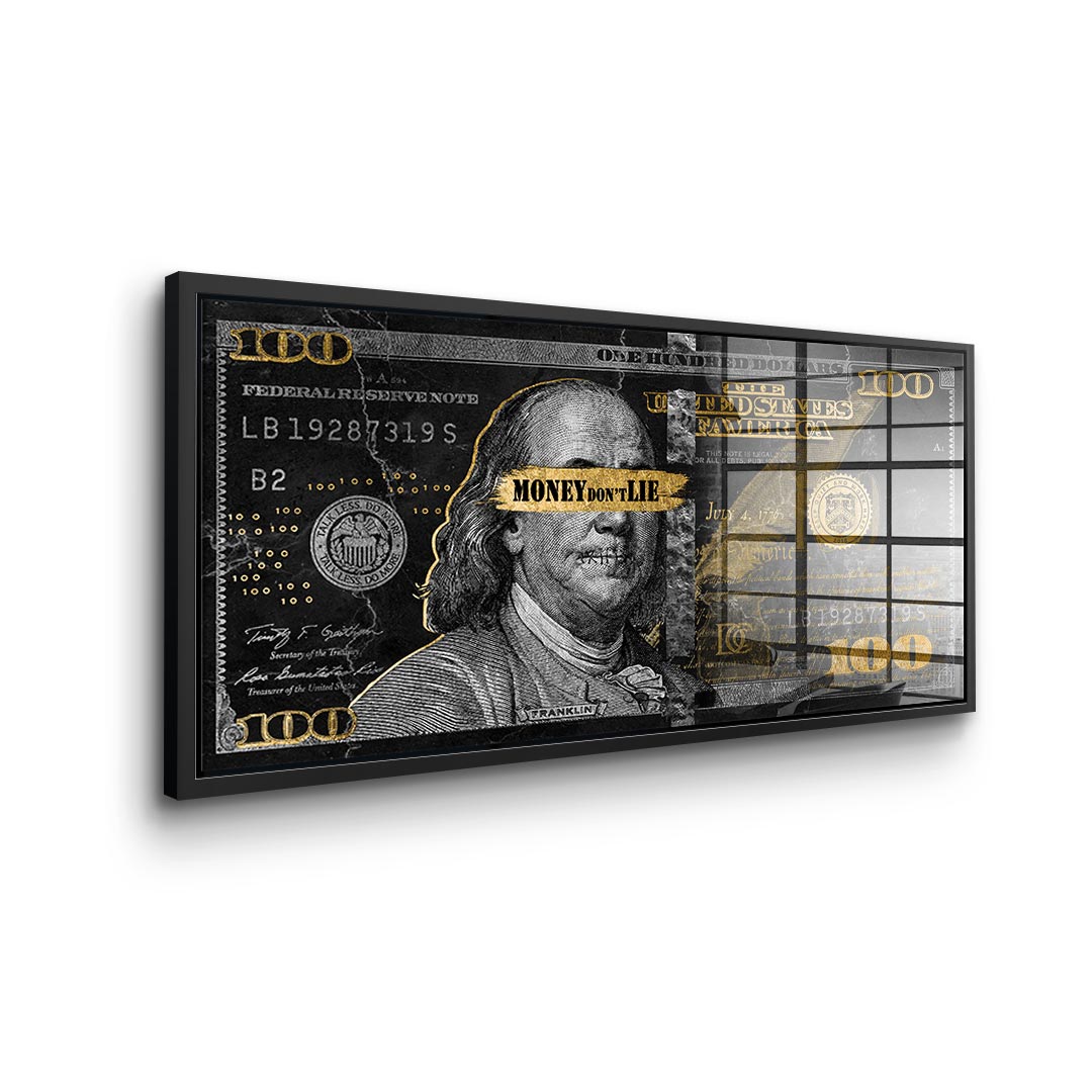 DOTCOMCANVAS 24K Feingold Bild Money dont lie - 24K Feingold