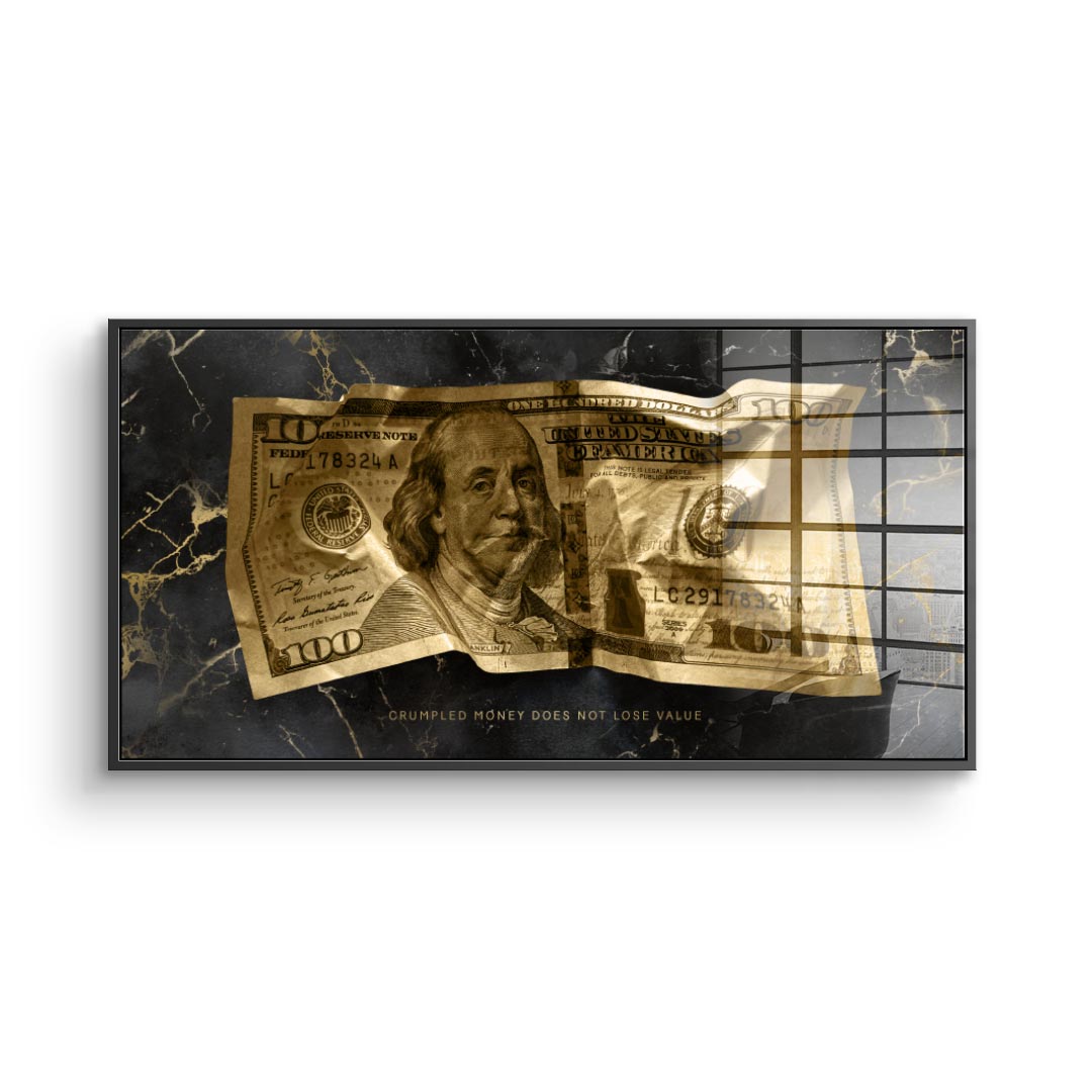 DOTCOMCANVAS 24K Feingold Bild Crumble Money V3 - 24K Feingold