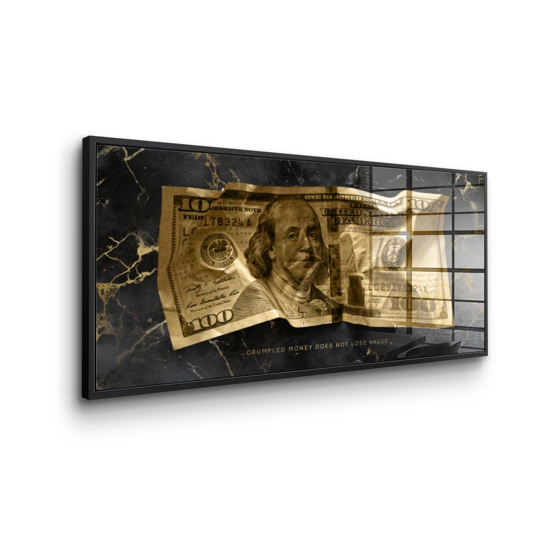 DOTCOMCANVAS 24K Feingold Bild Crumble Money V3 - 24K Feingold