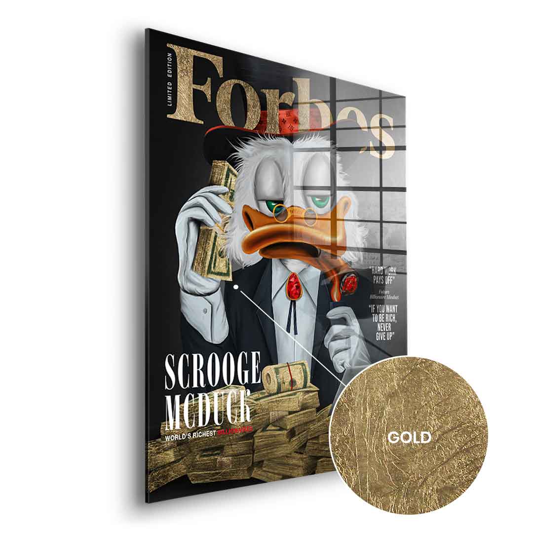 DOTCOMCANVAS 24K Feingold Bild Billionaire Duck - 24K Feingold