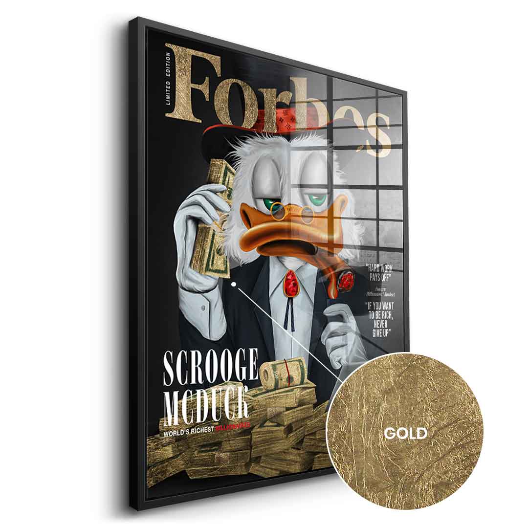 DOTCOMCANVAS 24K Feingold Bild Billionaire Duck - 24K Feingold