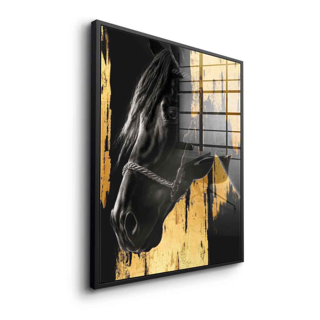 DOTCOMCANVAS 24K Feingold Bild Luxury Horse - 24K Feingold