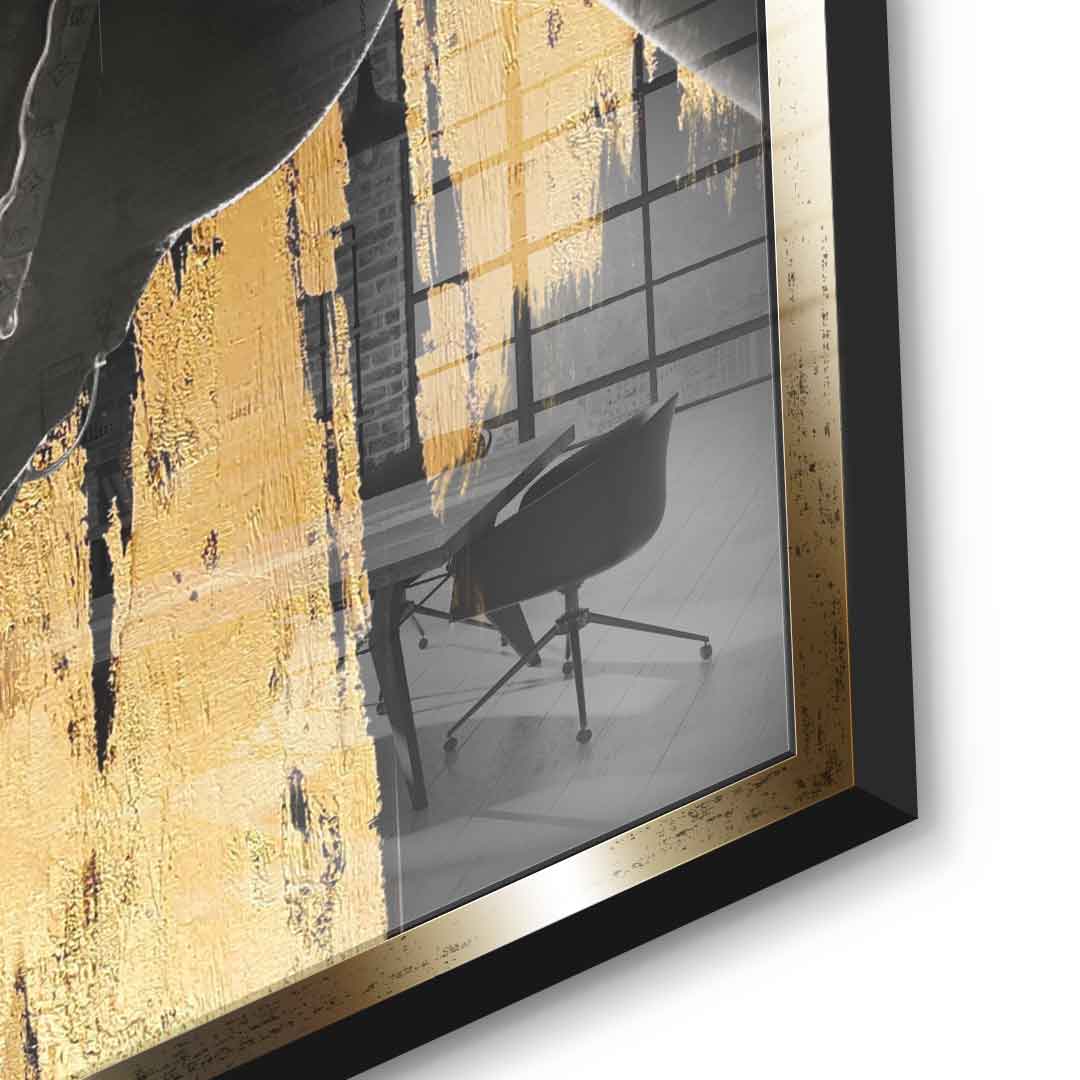 DOTCOMCANVAS 24K Feingold Bild Luxury Horse - 24K Feingold