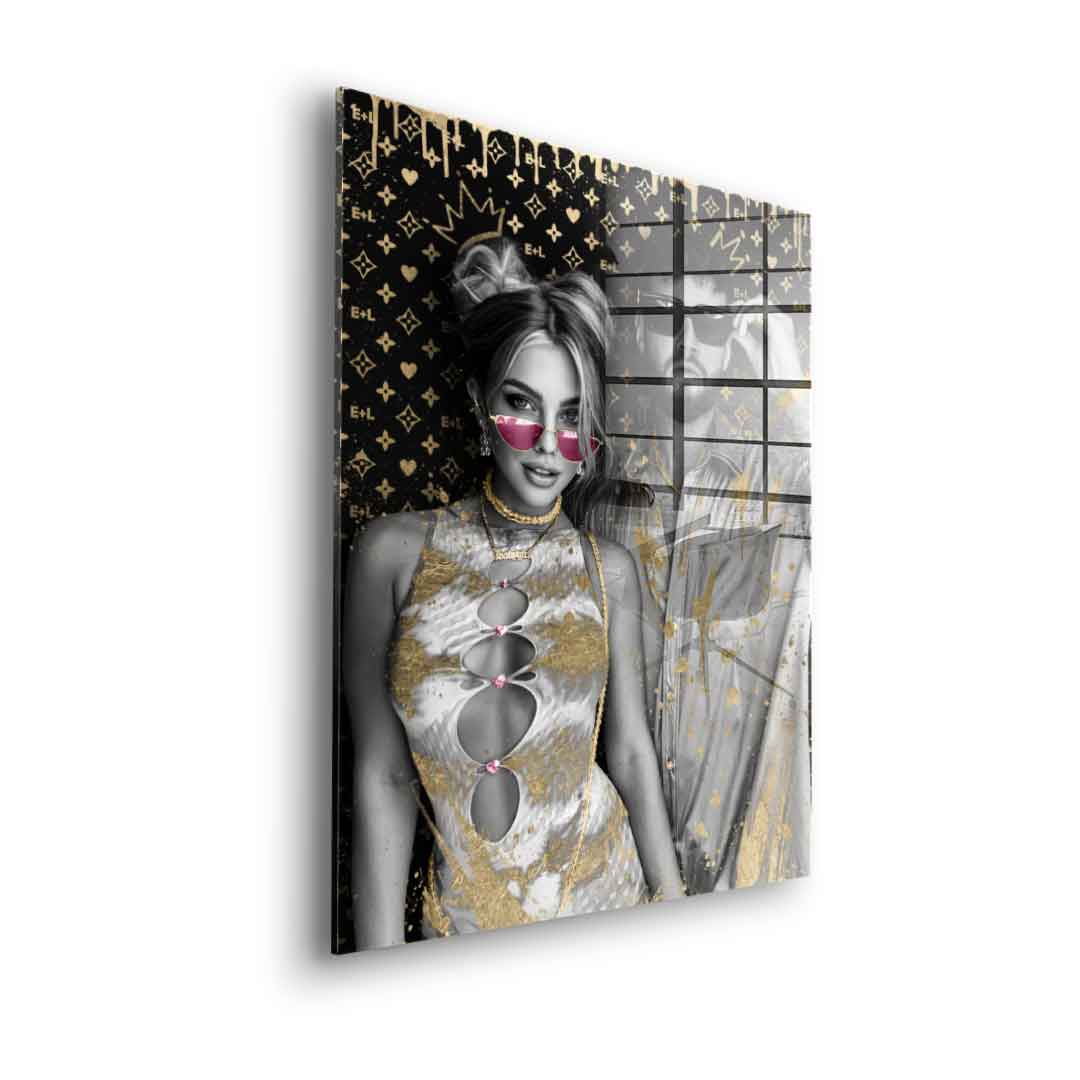 DOTCOMCANVAS 24K Feingold Bild Unikat - Couple Editable Art - 24K Feingold