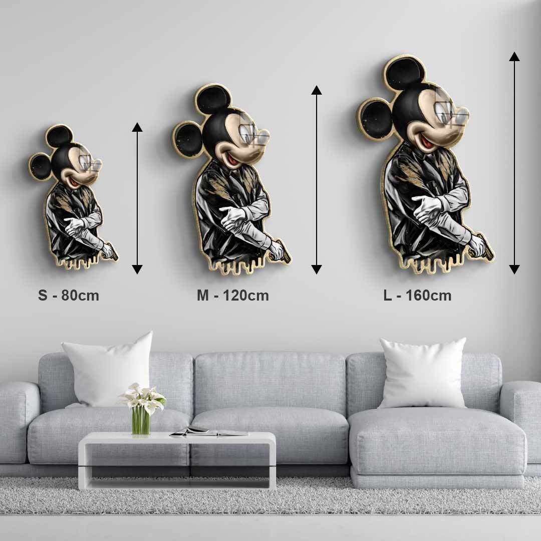 DOTCOMCANVAS 24K Feingold Bild Wandskulptur Gangster King - 24K Feingold