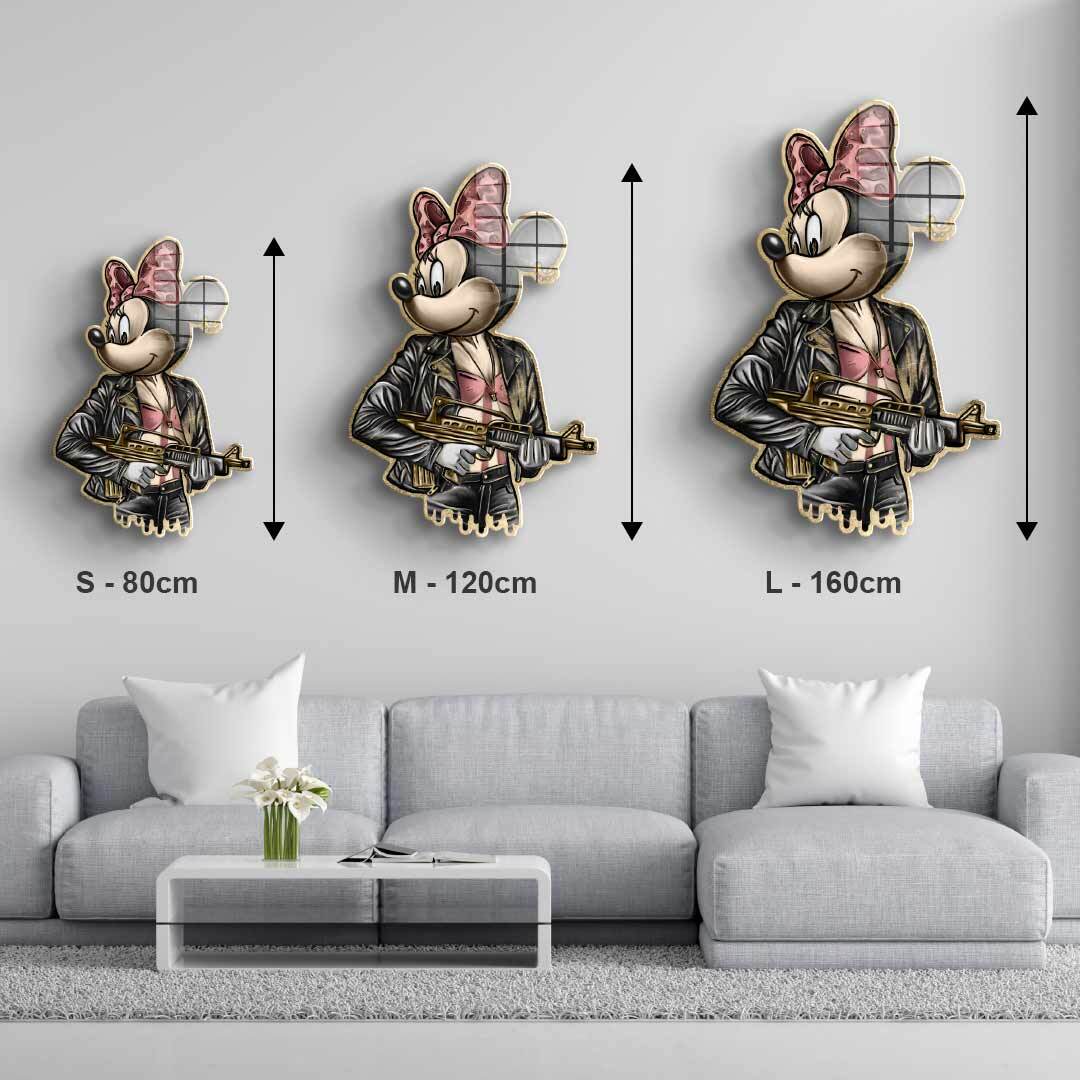 DOTCOMCANVAS 24K Feingold Bild Wandskulptur Gangster Queen - 24K Feingold