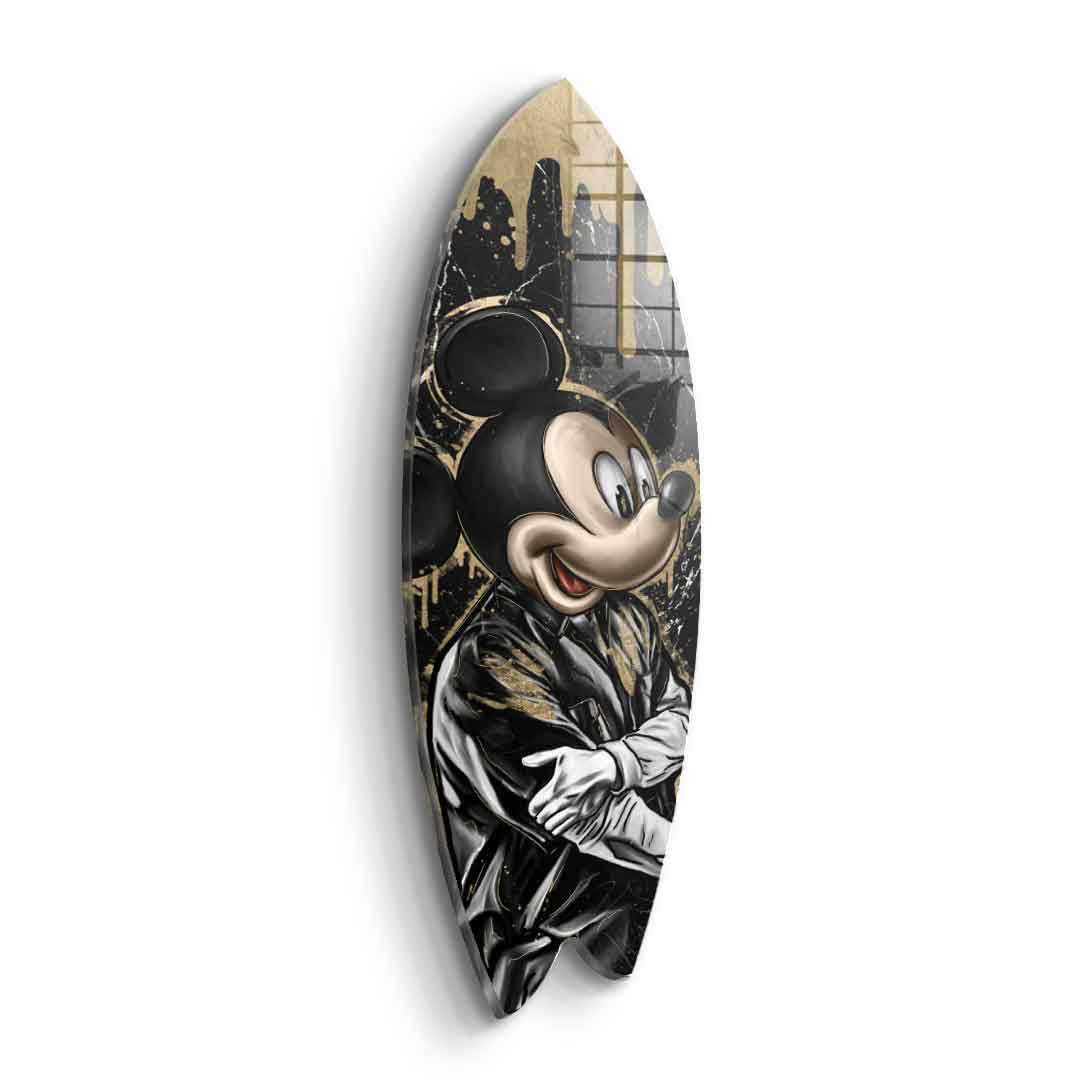 DOTCOMCANVAS 24K Feingold Bild Surfboard Gangster King - 24K Feingold