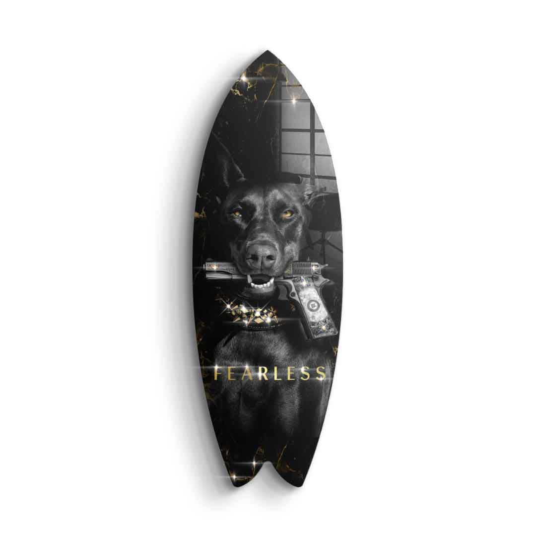 DOTCOMCANVAS 24K Feingold Bild Surfboard Luxury Dog - 24K Feingold