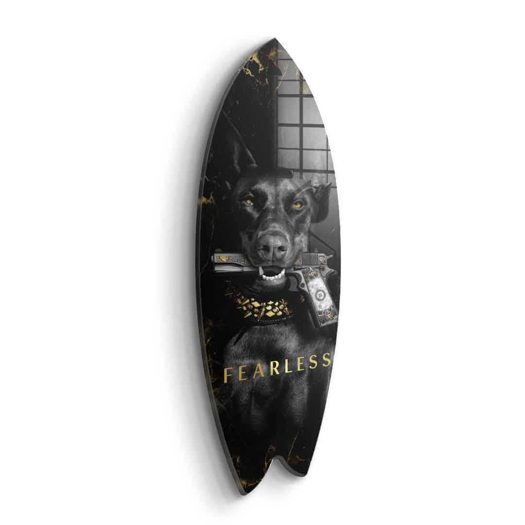 DOTCOMCANVAS 24K Feingold Bild Surfboard Luxury Dog - 24K Feingold
