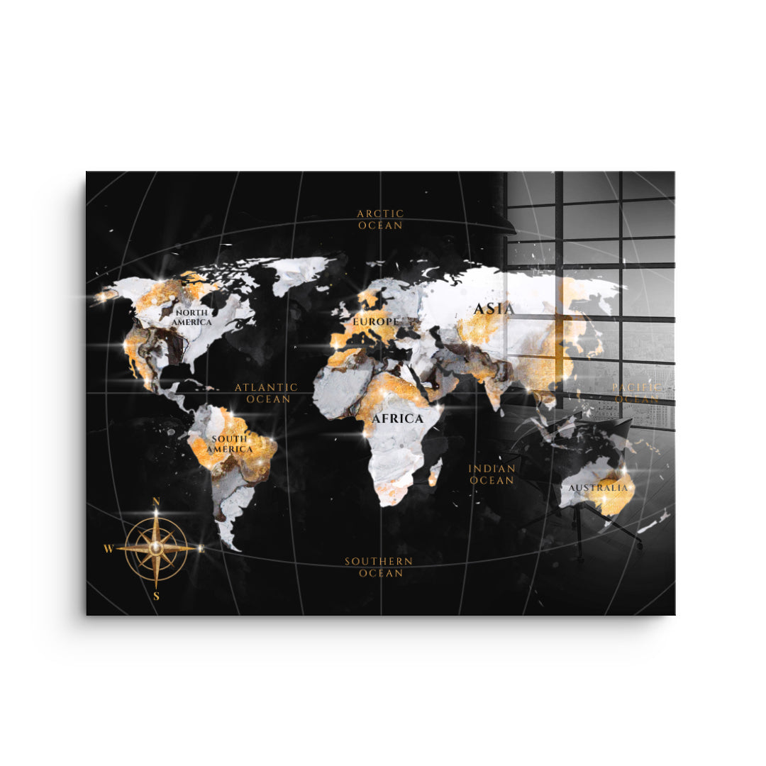 DOTCOMCANVAS 24K Feingold Bild Abstract Country Collection - 24K Feingold
