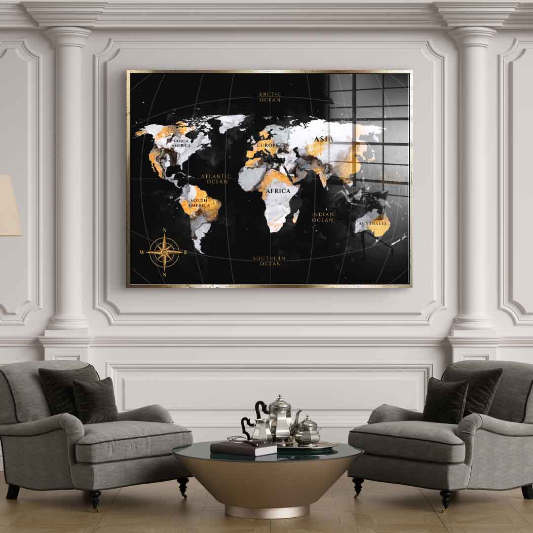 DOTCOMCANVAS 24K Feingold Bild Abstract Country Collection - 24K Feingold