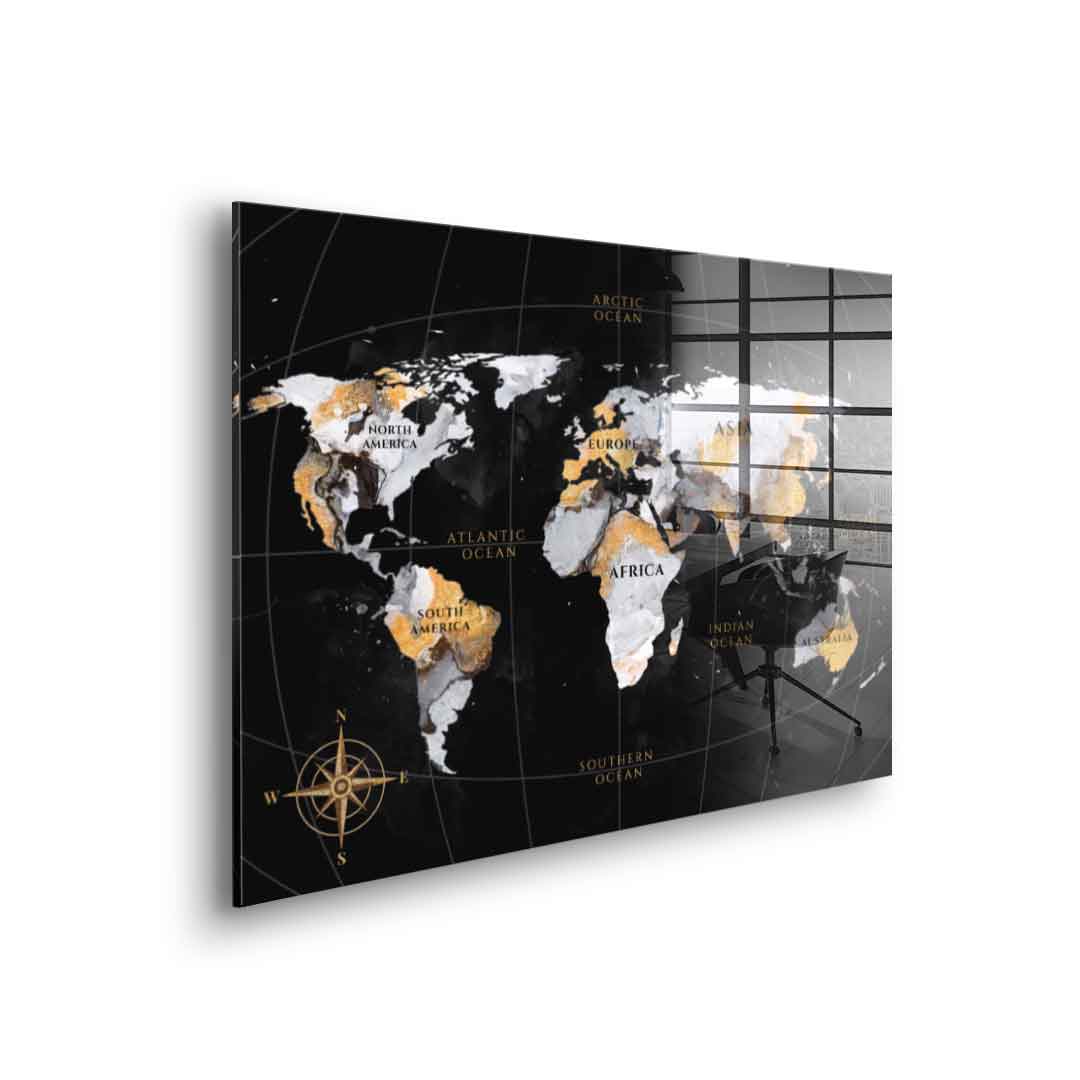 DOTCOMCANVAS 24K Feingold Bild Abstract Country Collection - 24K Feingold