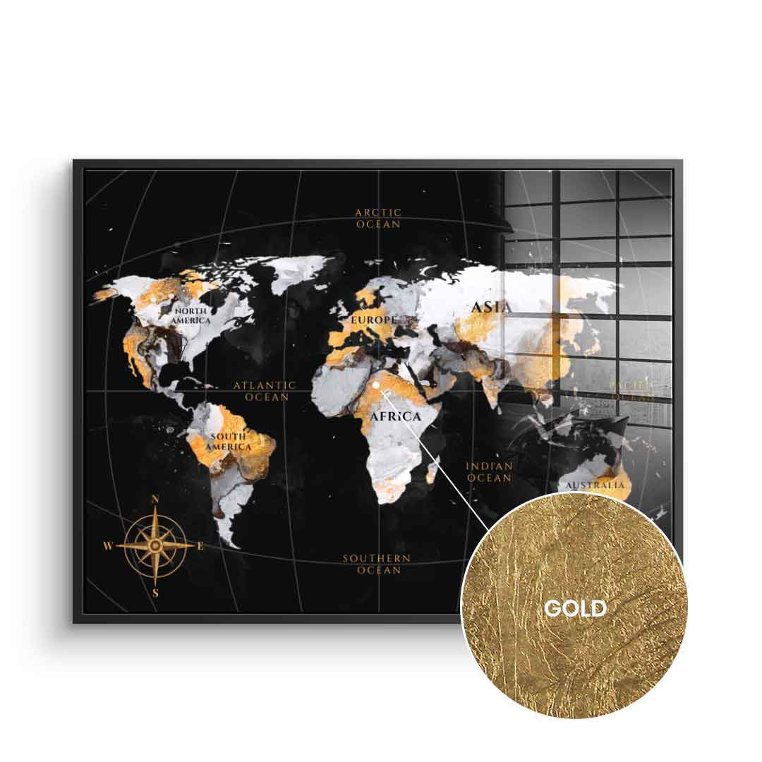DOTCOMCANVAS 24K Feingold Bild Abstract Country Collection - 24K Feingold